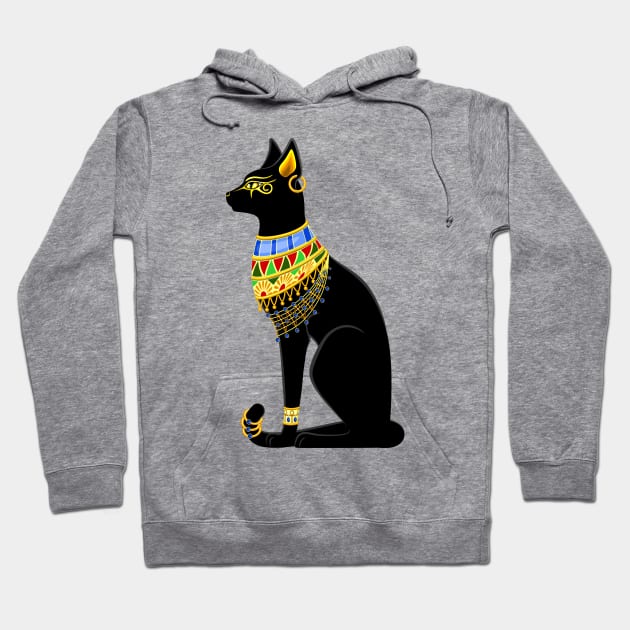 Cat Ancient Egypt Deity Sacred Animal Hoodie by BluedarkArt